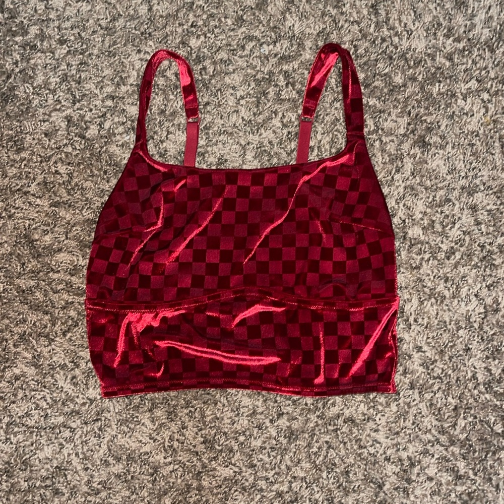 Colsie Red Velvet Top